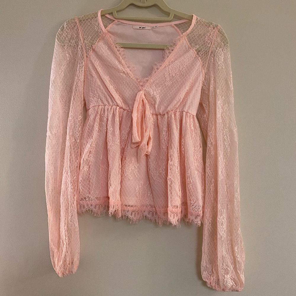 Boutique Blouse-Pink Mi Ami